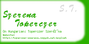 szerena toperczer business card
